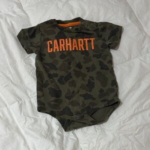 Carhartt Green Camouflage Baby Bodysuit